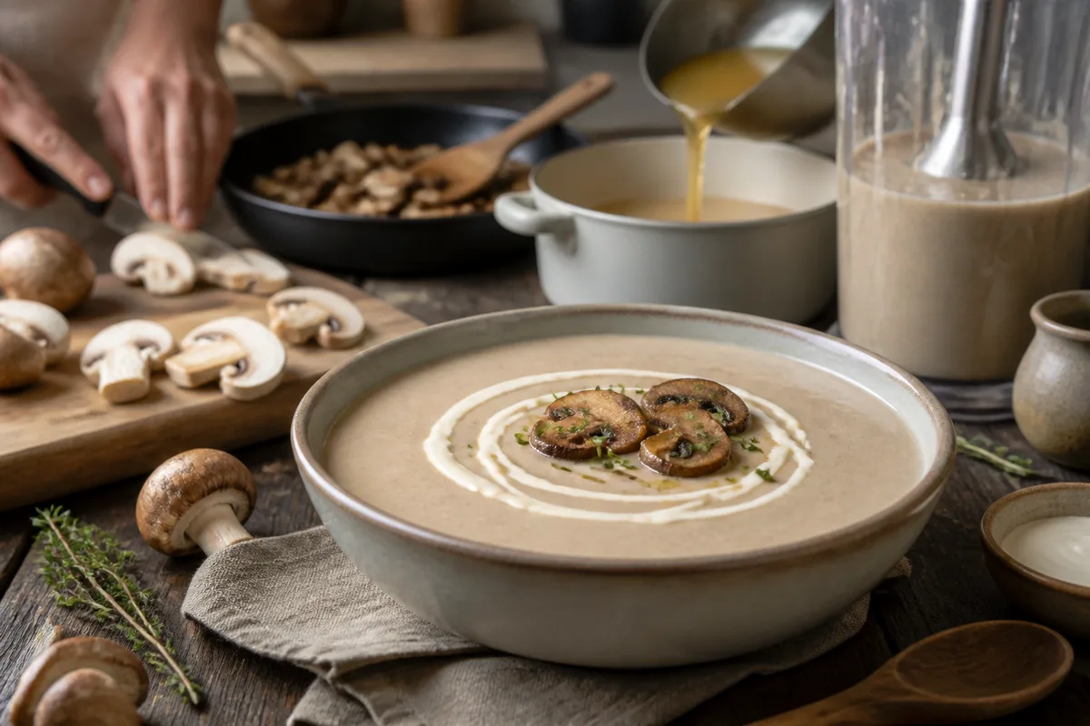 Velouté de champignon : la texture soyeuse en 5 gestes
